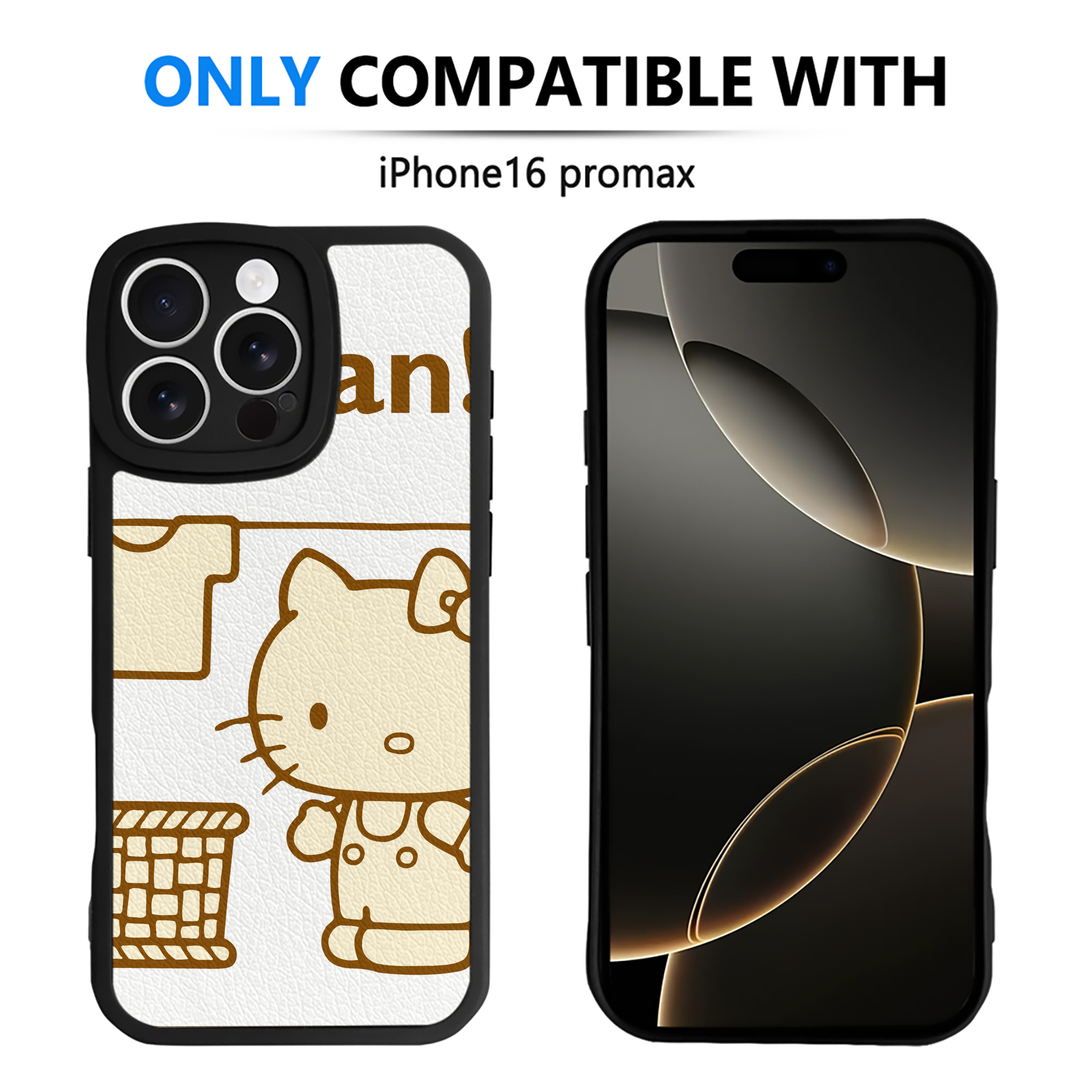 （画像用） Hello Kitty ハローキティ 【iPhone 16シリーズ対応】シリコンスマホケース（レザー調） 材質：シリコン